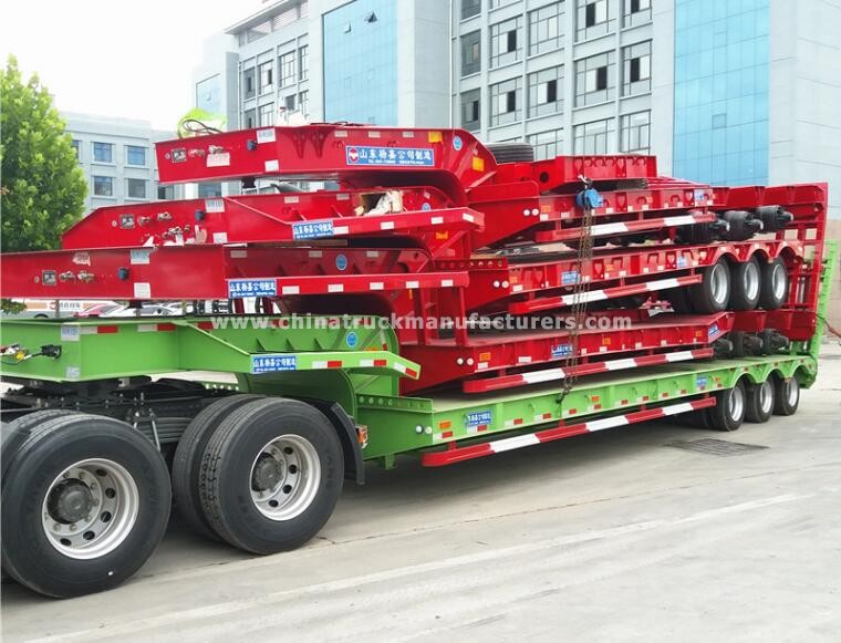 150 ton loading weight 3 axles low boy semi trailer for sale in Africa