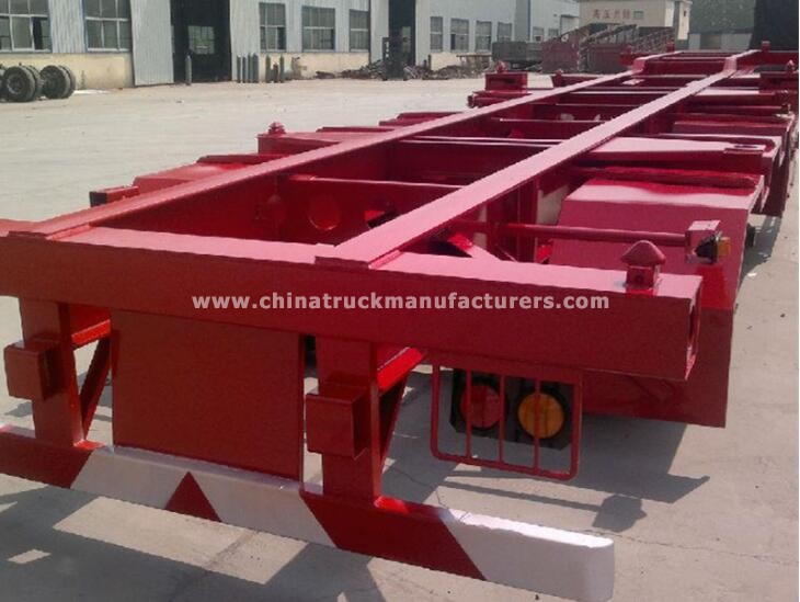 China export ghana in lower price gooseneck skeleton semi trailer