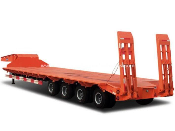 heavy duty 60 tons 4 axles low bed trailer