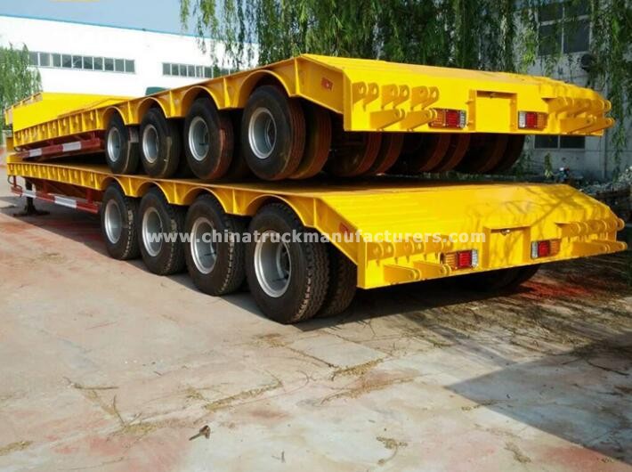 heavy duty 60 tons 4 axles low bed trailer