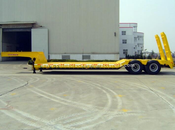 Low barycenter transport light machine 35 tons lowbed trailer