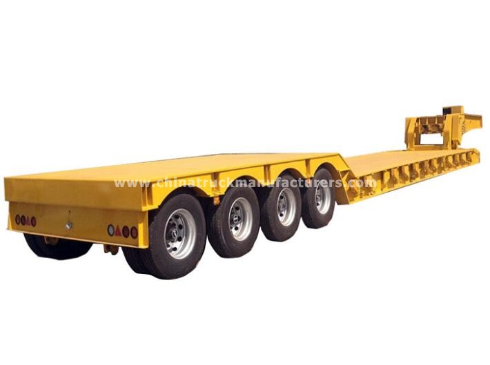 Heavy duty 4 axles concave beam lowbed trailer for excavator