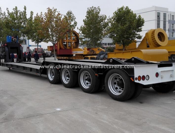 65 tons 4 axles hydraulic extendable lowbed trailer