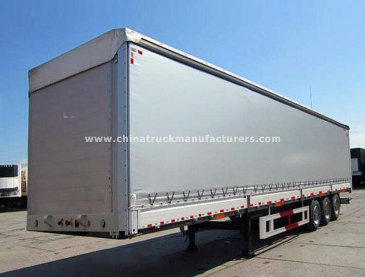 35 tons side curtain van box trailer