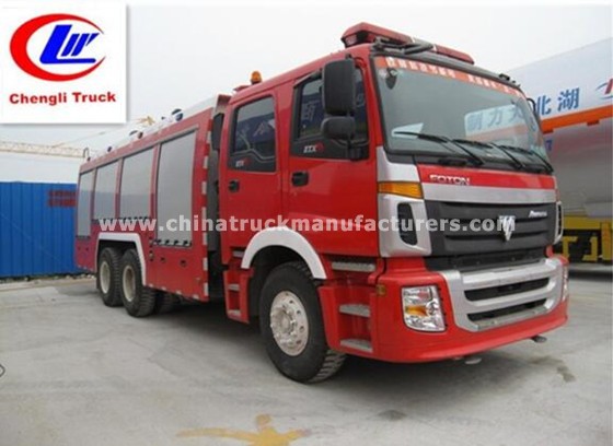 Foton 6x4 18 ton water tank fire fighting truck