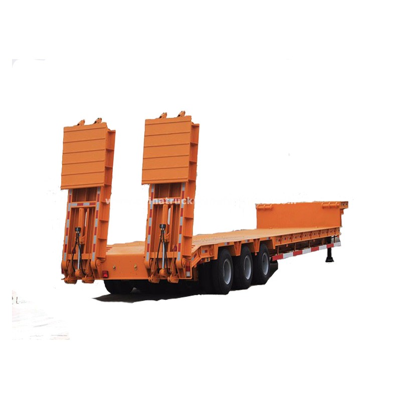 heavy duty 100 tons low bed semi trailer