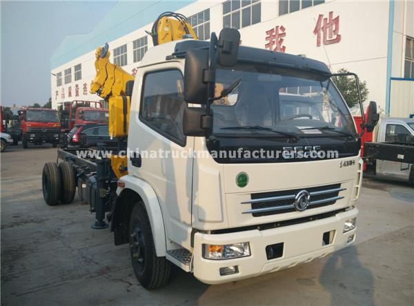 dongfeng 4x2 3.2 ton knuckle boom mobile crane truck