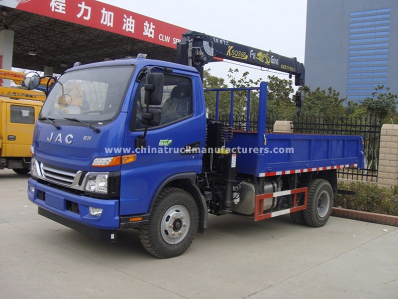 jac 4x2 2 ton truck with lifting crane