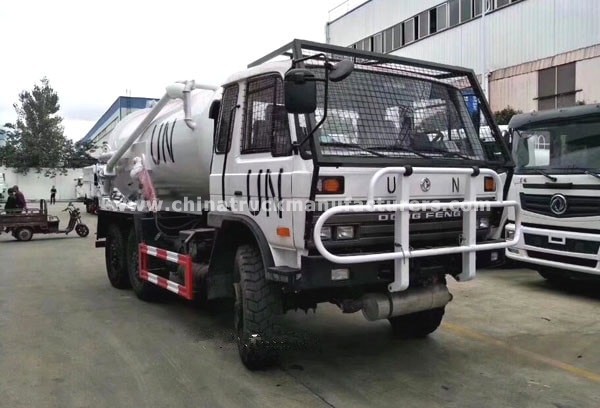 dongfeng 10000 liters 6wd 6x6 vacuum suction toilet truck