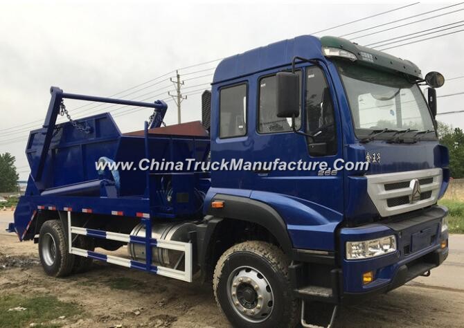 China 4x2 12 ton container lifter rubbish truck