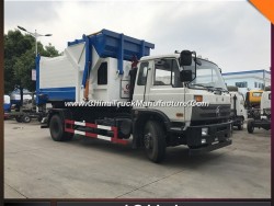Good Sales 12cbm Hook Lift Garbage Compactor Container Truck