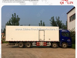 8X4 Chassis Refrigerator Van Truck for Meat and Fish Loading