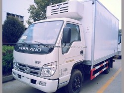 Mini Type Light 5t Freezer Box Truck for for Frozen Seafood Meat Fruit