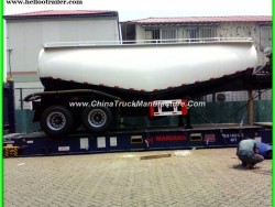 2 Axles Dry Bulk Cement Truck / Cement Bulker Trailer