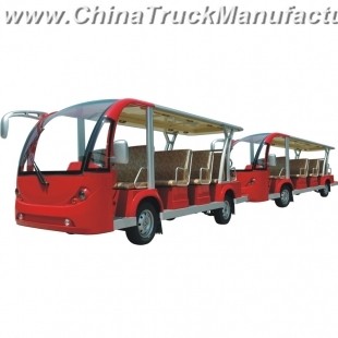 Electric Sightseeing Bus, Electric Shuttle Bus with Trailer