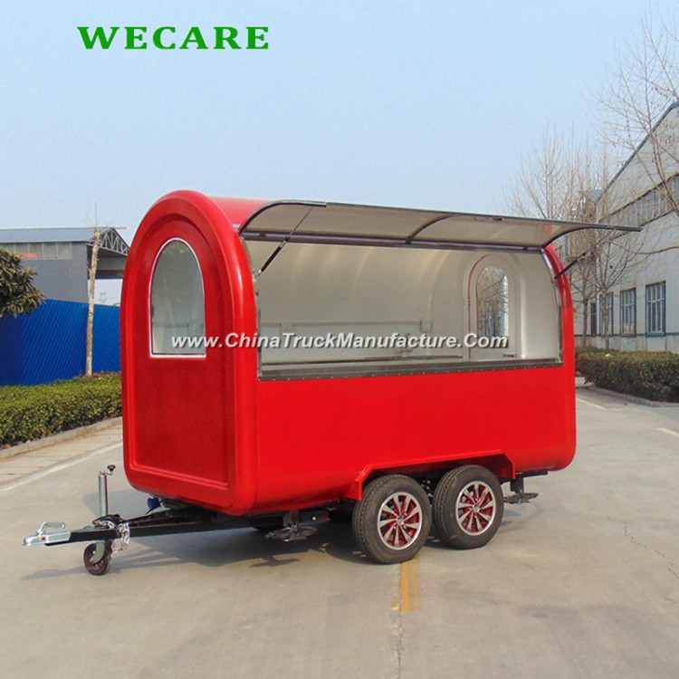 Four Wheels Mobile Hamburger Truck with Ce