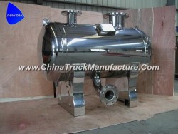 Horizontal Stainless Steel Gas Storage Tank with Flange