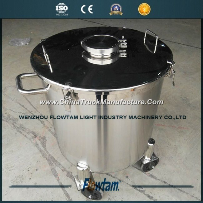 Stainless Steel Mobile Vertical Storage Milk Tank with