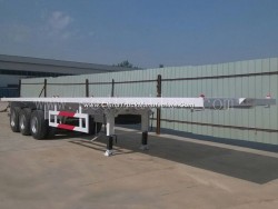 China 20FT 40FT 20 40 45 Feet Flat Bed Flatbed Container Semi Trailer