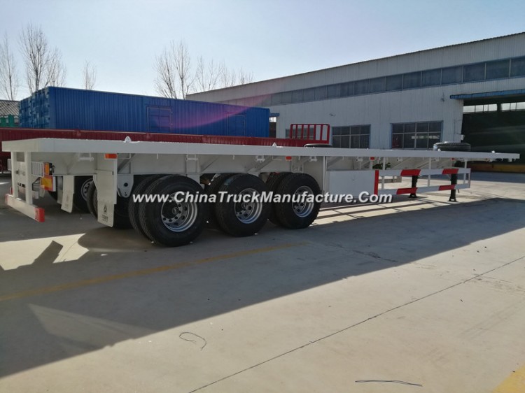 with Fuwa Axles 3 Axles 40 Tons Flatbed Semi Trailer