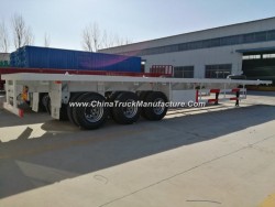 with Fuwa Axles 3 Axles 40 Tons Flatbed Semi Trailer