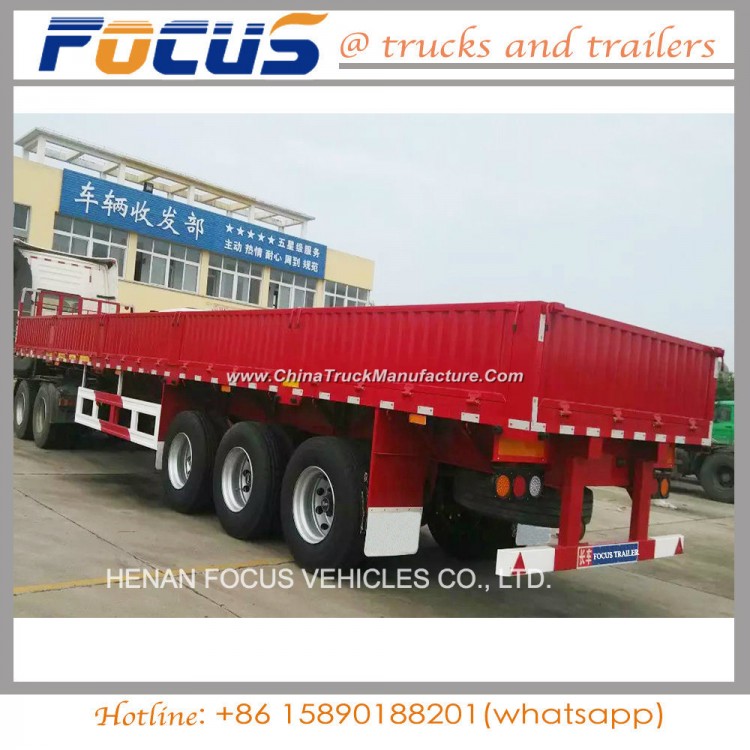 3axle Side Wall Flatbed Special Transport Vehicle Semi Trailer