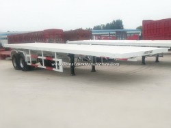 2 Axle 40 Feet Container Flatbed Semi Trailer for Sale