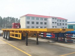 40tons 40FT 20FT Flatbed Container Semi Trailer for Sale