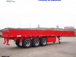 Side Wall Removable Container Cargo Transport Truck Semi Flatbed Trailer