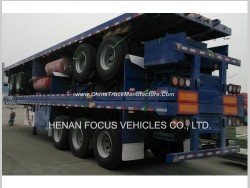 3 Axles Flatbed Container Cargo Utility Platform Heavy Truck Semi Trailer