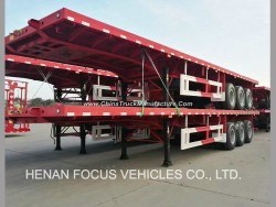 20-40FT Container Truck High Bed 3 Axle Flatbed Semi Trailer for Sale