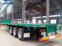2018 Aotong Brand 40FT Flatbed Container Semi Trailer for Sale