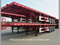 3 Axles 40FT Flatbed Container Cargo Semi Truck Trailer for Sale
