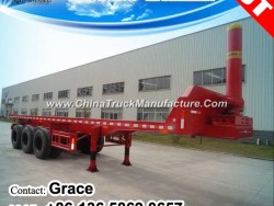 Container End Dumping Semitrailer, Rear Tipper Flatbed Semi Trailer for Sale