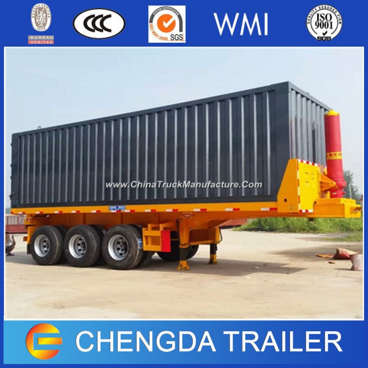 40ftcontainer Tipper Trailer 3axle Tipping Container Semi Trailer for Sale