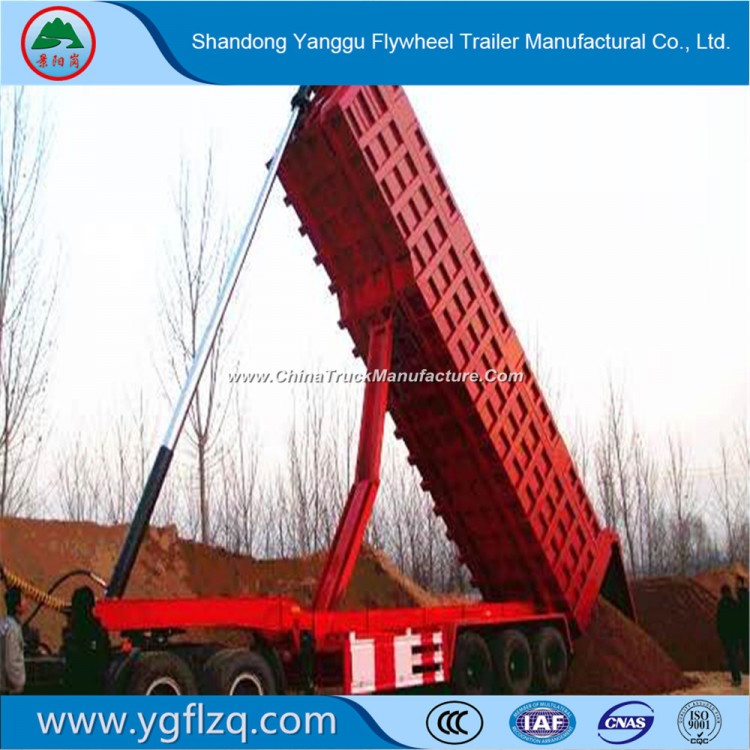 Hydraulic Dump Construction Material Tipping Truck Semi Side/Back Loader Trailer