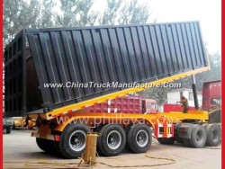 3 Axle Strenthened Heavy Duty 20-40FT Container Tipping Semi Trailer