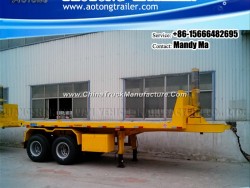 2 Axles Flatbed Container Tipping Semi Trailer