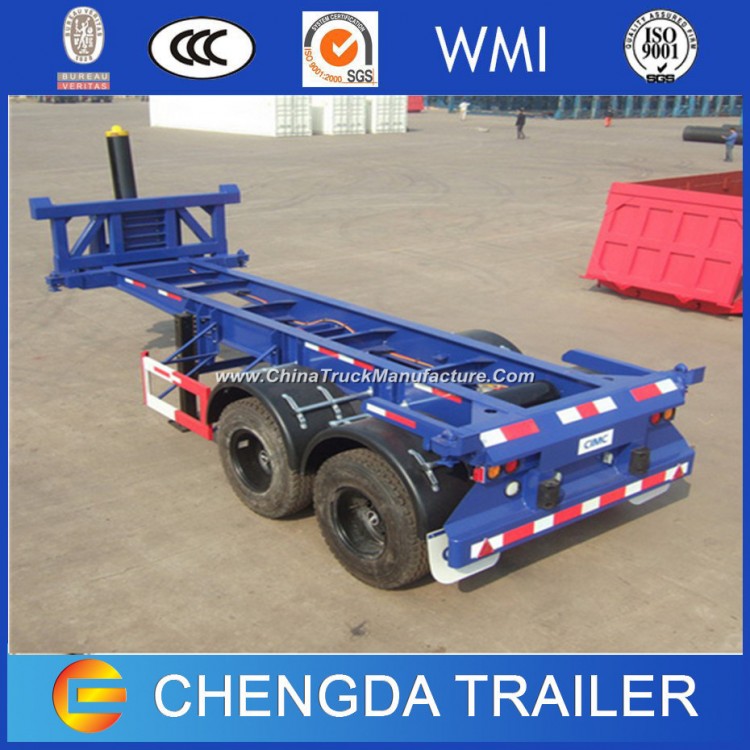 2axle 20feet Skeleton Container Tipper Chassis Trailer for Sale