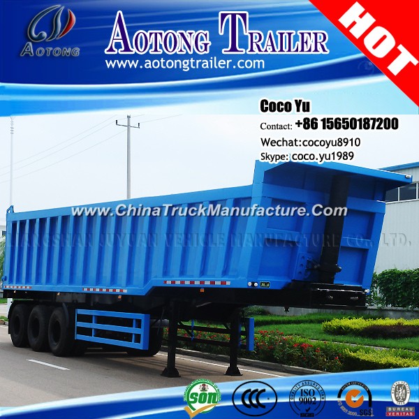3 Axles 40ton Sand Tippers Semi Trailer for Congo