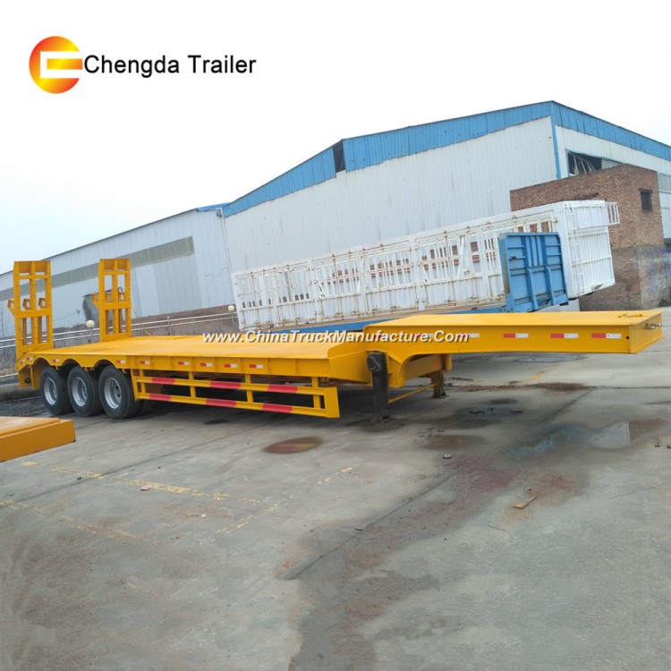3axle New 60ton Low Bed Truck Semi Trailer for Sale