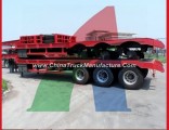 Tri-Axle 40-50tons Drop Deck Truck Low Bed Semi Trailer