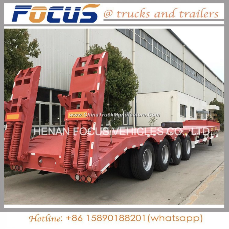 3 Axles 50tons Chinese Low Beds Truck Trailer