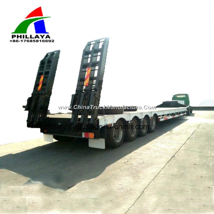Multi Axis 100-150 Tons Semi Truck Low Bed Trailer