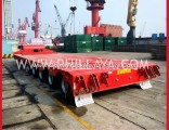 5axles 80tons Low Bed Lowbed Heavy Duty Transportation Truck Trailer