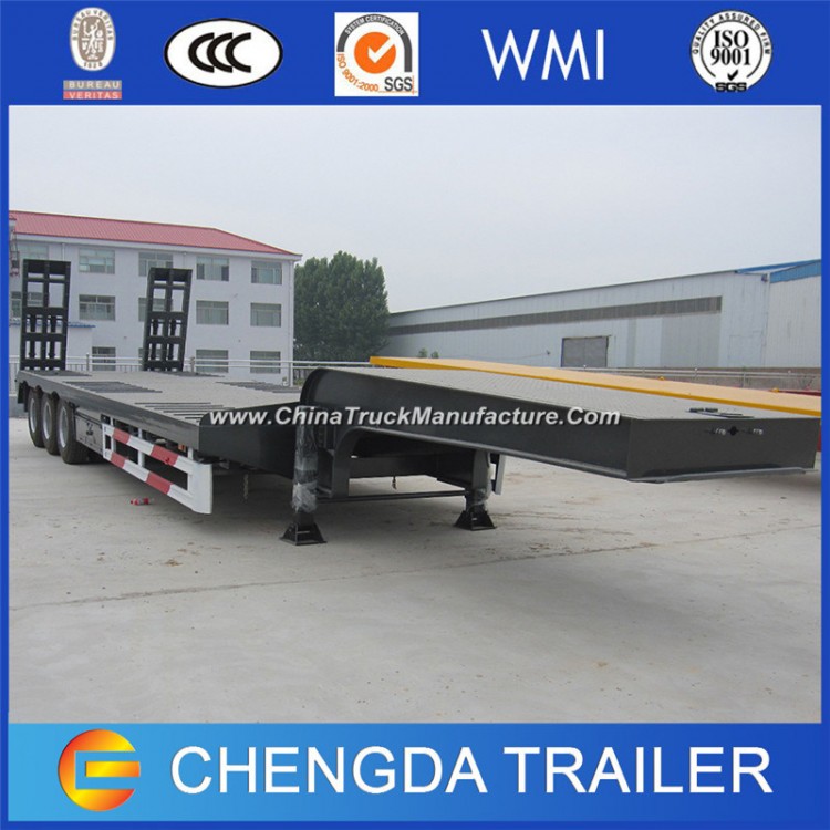80ton Loading 4 Axle Low Bed Truck Trailer Made in China