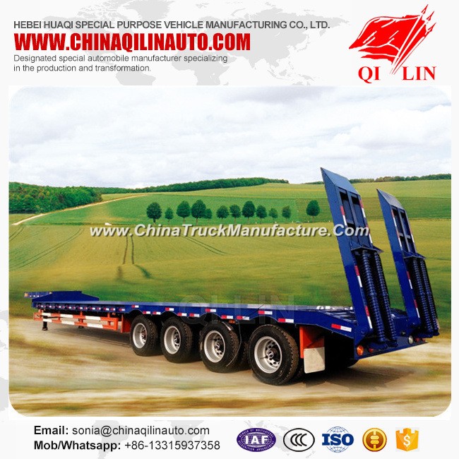 4 Axles 80 Tons Low Bed Semi Trailer