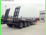 13m 60ton 3axle Hydraulic Gooseneck Low Bed Truck Semi Trailer