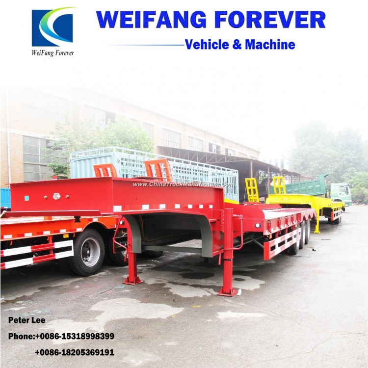 Factory Price for 50t - 60t Low Bed Truck Semi Trailer