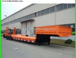 60ton Tri-Axles Middle Concave Low Bed Truck Trailer for Sale